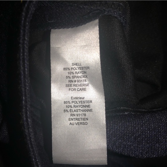 Tahari Navy Denim Flexible Waist Zipper Pointe Knit Pants - Picture 8 of 15